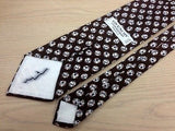 Designer Tie Givenchy Brown-White Pops on Brown Silk Men Necktie 47