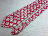 ANDRE CLAUDE CANOVA  French Silk Tie - Red with Cherub Pattern 37