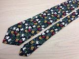 Animal Tie The Disney Store Mickey Mouse On Green Silk Men Necktie 42