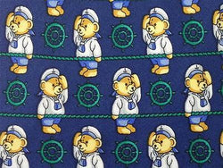 Novelty TIE Teddy Bear Sailor Navy Salute Repeat Silk Necktie 4