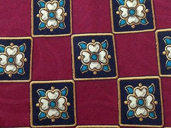 Geometric TIE Lanvin Paris Floral Check Silk Men Necktie 23
