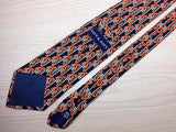 Geometric TIE Navy & Navy  Silk Men Necktie 23
