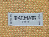 Pierre Balmain TIE Golden Bells on Peach Theme Repeat Novelty Silk Necktie 19