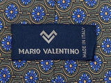 Floral TIE Mario Valentino Snowflake Dot Made in ITALY Silk Men Necktie 9