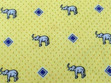 Animal Tie Rykiel Homme Elephant on Yellow Polka Dot Silk Men Necktie 45