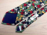 Novelty Tie Lloyds Mickey Mouse on Basil Green Silk Men Necktie 47