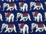 Animal Tie Beaufort Elephant on Blue Silk Men NeckTie 49