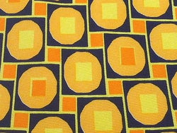 STUDIO MICHELE Italian Silk Tie - Bright Yellow and Blue Modern Geometric 40
