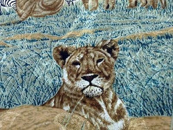 Animal Tie Simon Combes Wild Beast Migration & Leopard Silk Men NeckTie 30