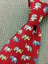 Funny Elephants TIE Small Repeat Animal Novelty Silk Men Necktie 18