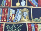 Novelty Tie Windsor Colorfull Book Shelf on Navy Blue Silk Men Necktie 48