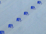 Animal Tie Pasini Embroidered Blue Elephant on Light Blue Silk Men Necktie 28