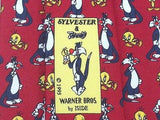 WARNER BROS. by ISIDE Italian Silk Tie -  Handmade "SYLVESTER & TWEETY"  38