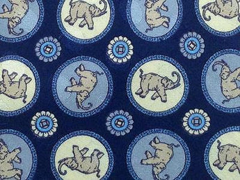 Animal Print TIE ELEPHANT POLKA DOT LIGHT BLUE Silk Men Necktie 26