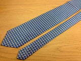 Animal Tie Golden Flying Bird Pattern on Cerulean Blue Silk Men Necktie 32