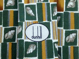 Animal Print TIE Dunhill Shell Square Check Green Silk Men Necktie 25