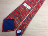 GIVENCHY Paris Silk Tie - Red with Lutes Pattern 37