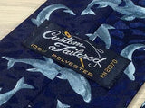 Custom Tailored 100% Polyester Tie - Navy with Dolphin Pattern  34