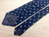 Novelty Tie Ferre Fruit & Leaves on Denim Blue Silk Men Necktie 47