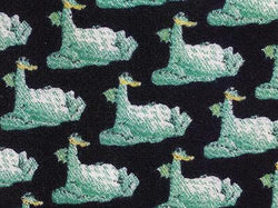 Green Dragon Cloud Shape TIE Repeat Animal Novelty Silk Men Necktie 17