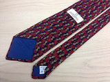 Novelty Tie Givenchi Red Leaves On Dark Blue Silk Men Necktie 42