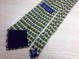 BRITCHES Great Outdoors Silk Tie - Green with Striped Pineapple Design 36