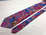 Novelty Tie Ancient Artistry On Multi Color Silk Men Necktie 42