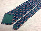 Designer Tie Argentex Red Pattern On Blue Silk Men Necktie 42