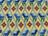 IL DAVID Handmade Italian Silk Tie - Yellow with Red & Blue Diamond Pattern 37