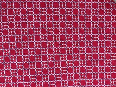 Geometric TIE Artesano Floral Dot RED Made in ITALY Silk Men Necktie 8