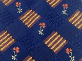 UNGARO Paris Silk Tie - Navy with Rust & Gold Pattern 37