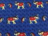 Animal Tie Cauvery Elephants On Dark Blue Silk Men Necktie 43