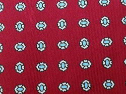 Geometric TIE JIM THOMPSON Snowflake Polka Dot RED Silk Men Necktie 22