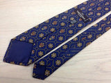 Designer Tie Valentino Classical Pattern on Blue Silk Men NeckTie 46