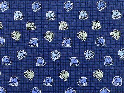 Animal Print TIE  BELLAVISTA Chubby Elephant dot on Blue  Silk Men Necktie 20