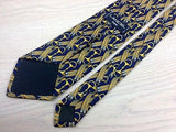 Designer Tie Lancel Yellow Pattern On Purple Silk Men Necktie 43