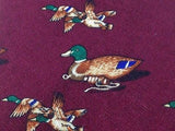 Animal Tie Field & Stream Ducks on Red Silk Men Necktie 45