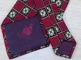 Geometric TIE Lanvin Paris Floral Check Silk Men Necktie 23