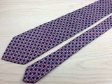 Designer Tie Windsor Multicolored Design on Navy Blue Silk Men Necktie 47