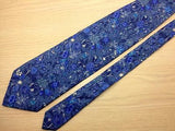 Floral TIE Shemoy Blue Gray Silk Men Necktie 23