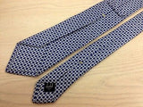 Designer Tie Dunhill Circles on Blue Silk Men NeckTie 30
