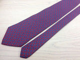 Designer Tie Dunhill Flowers In Squares On Red Silk Men Necktie 29