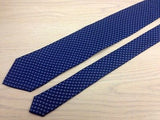 Designer Tie Tie Rack Blue Ring Pattern on Navy Blue Silk Men Necktie 32