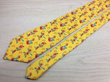 Novelty Tie Siemens Sunflower Character On Yellow Silk Men Necktie 43