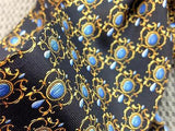 Water Drop Tears Golden TIE Repeat Novelty Silk Men Necktie 17