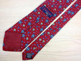 Novelty TIE Hot Air Balloon & Cloud on Red  Made in Italy Silk Necktie 5