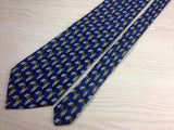 ALLEA Silk Tie - Expressly for NORDSTROM - Navy with Gold & Brown Pattern 37