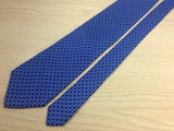 CHARLES JOURDAN Paris Silk Tie - Capri Blue with Subtle Chain Link Pattern 37