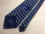 ALLEA Silk Tie - Expressly for NORDSTROM - Navy with Gold & Brown Pattern 37