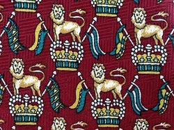 Lions Crown Crest Sigil TIE Repeat Animal Novelty Silk Men Necktie 18